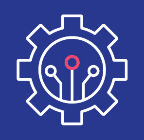 Illustrated gear with circuitry in the middle