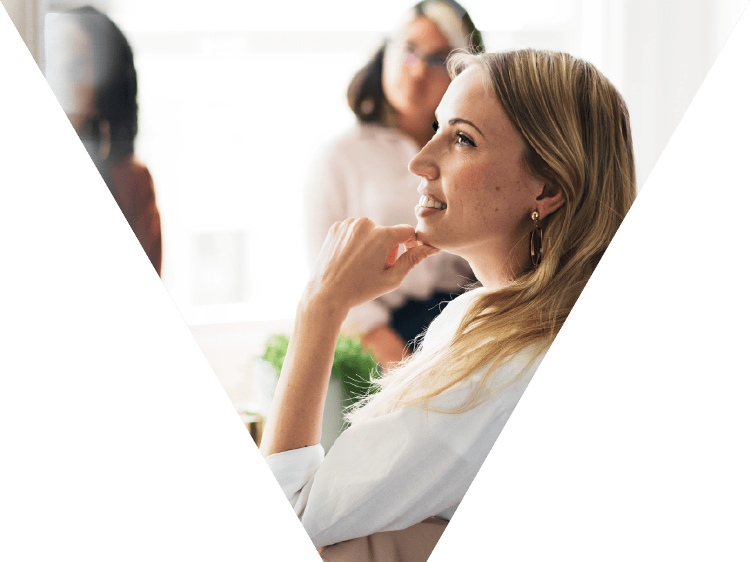 Women listening to a presenter