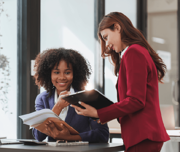 Industry professionals working together